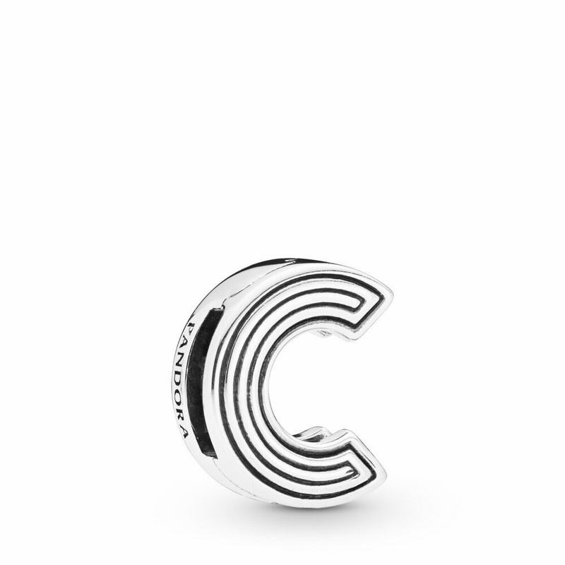 Pandora Australia Reflexions™ Letter C Clip Charm - Sterling Silver | GJLHRP243